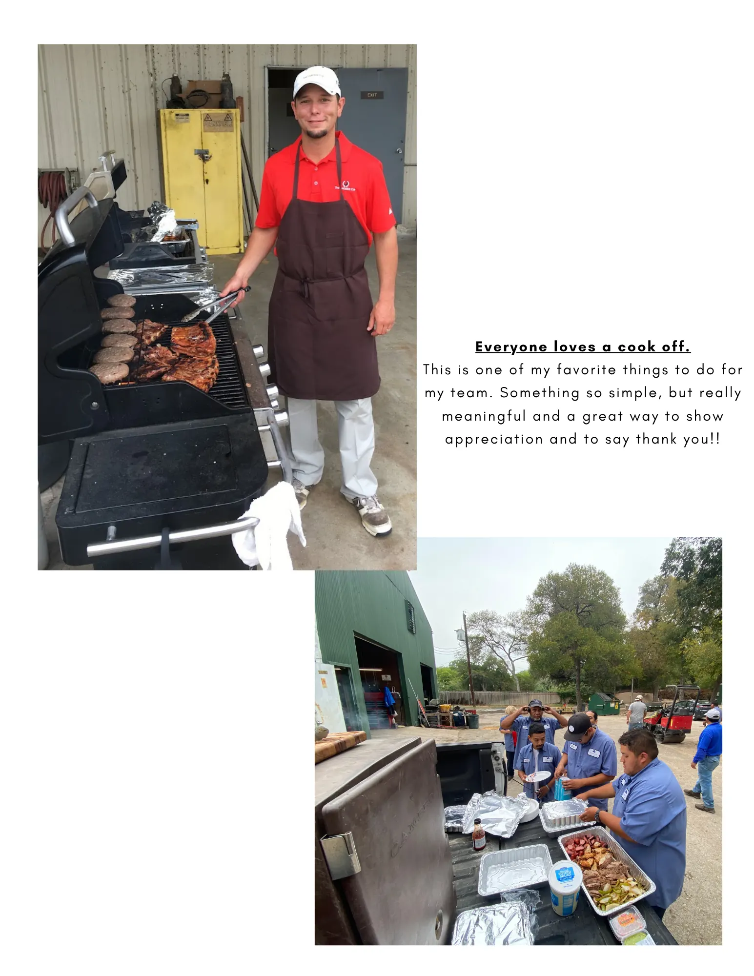 Team appreciation cookout