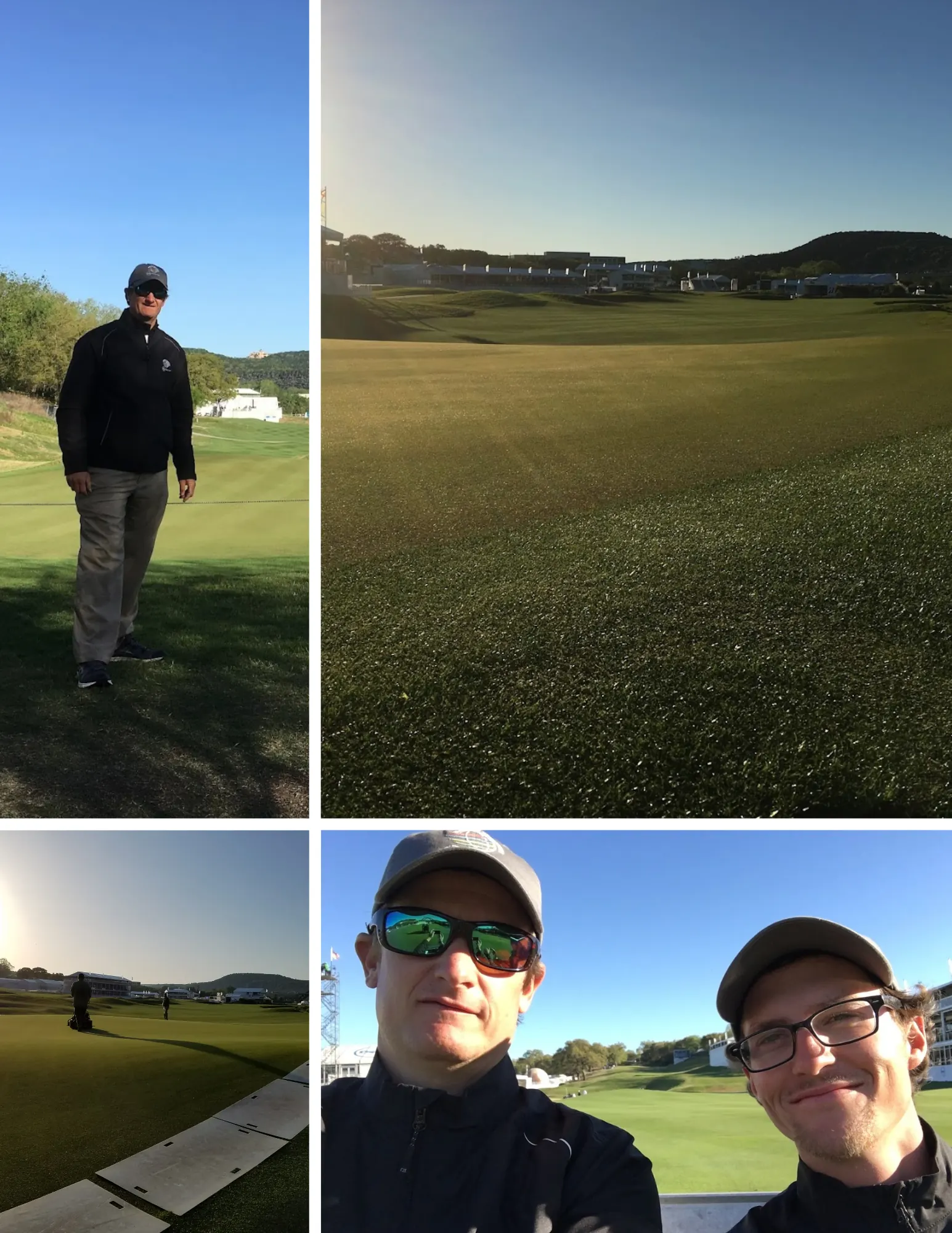 Jake Snyman working at a professional golf event