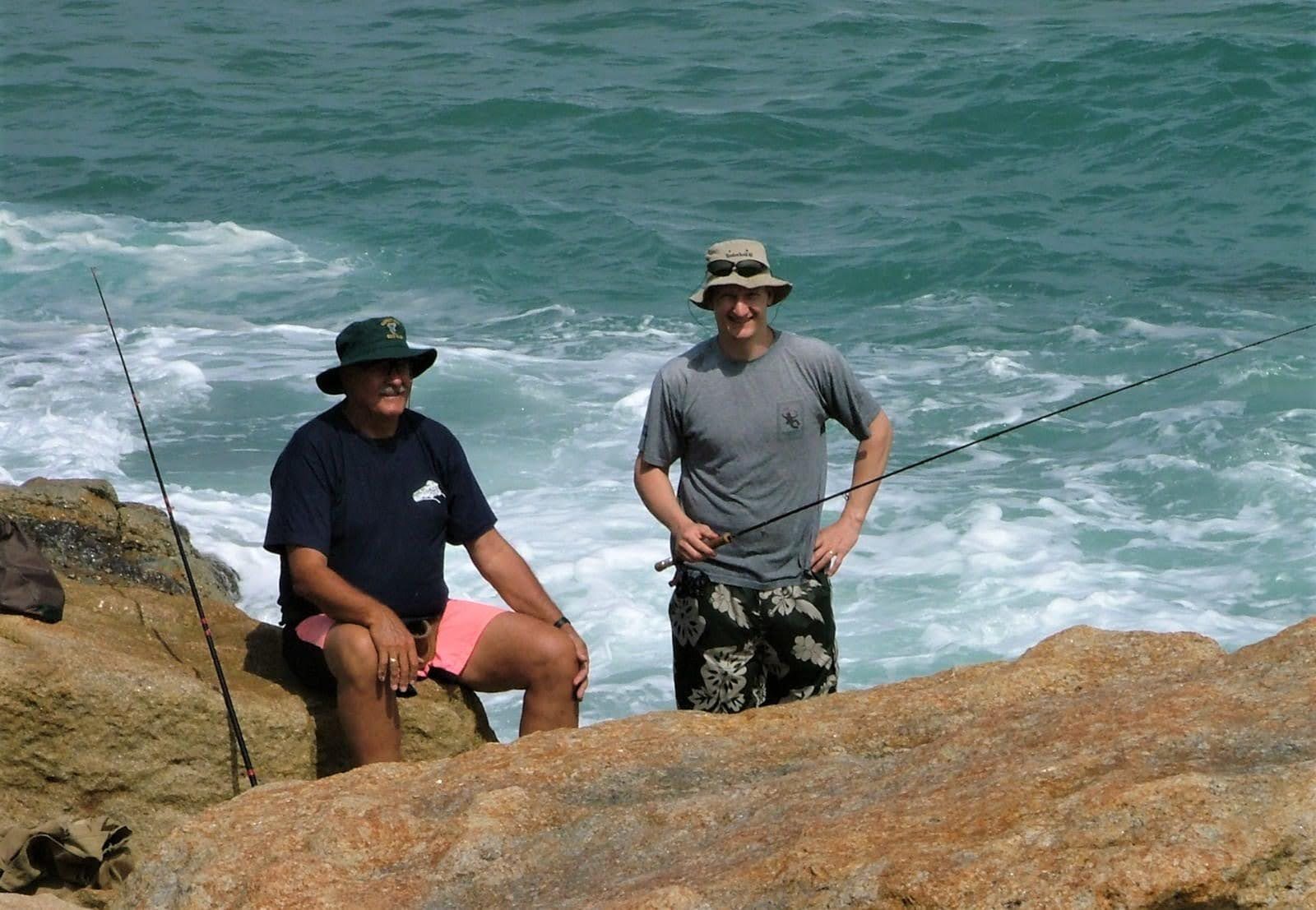 Jake Snyman with his father