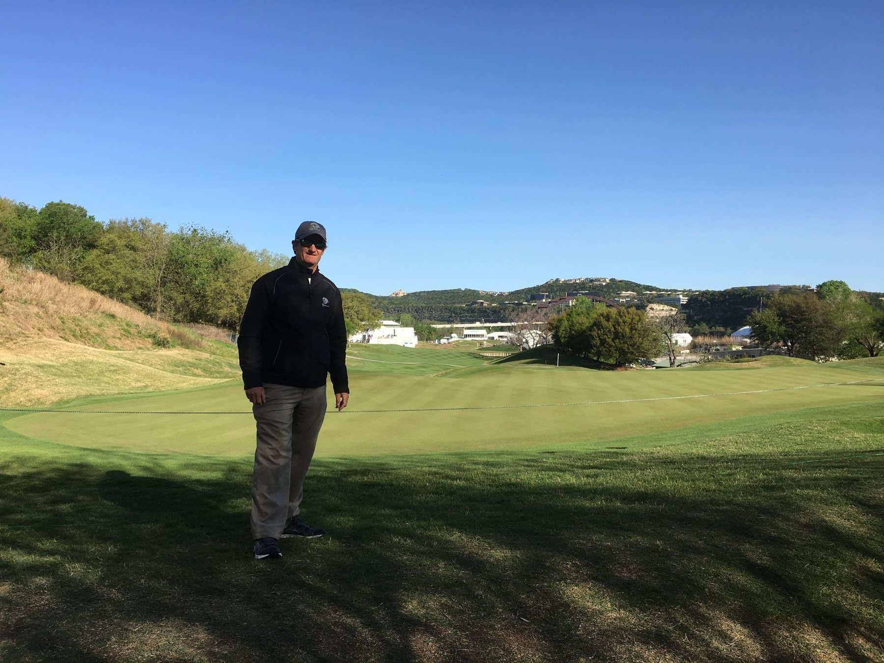 Jake Snyman walking on a golf course